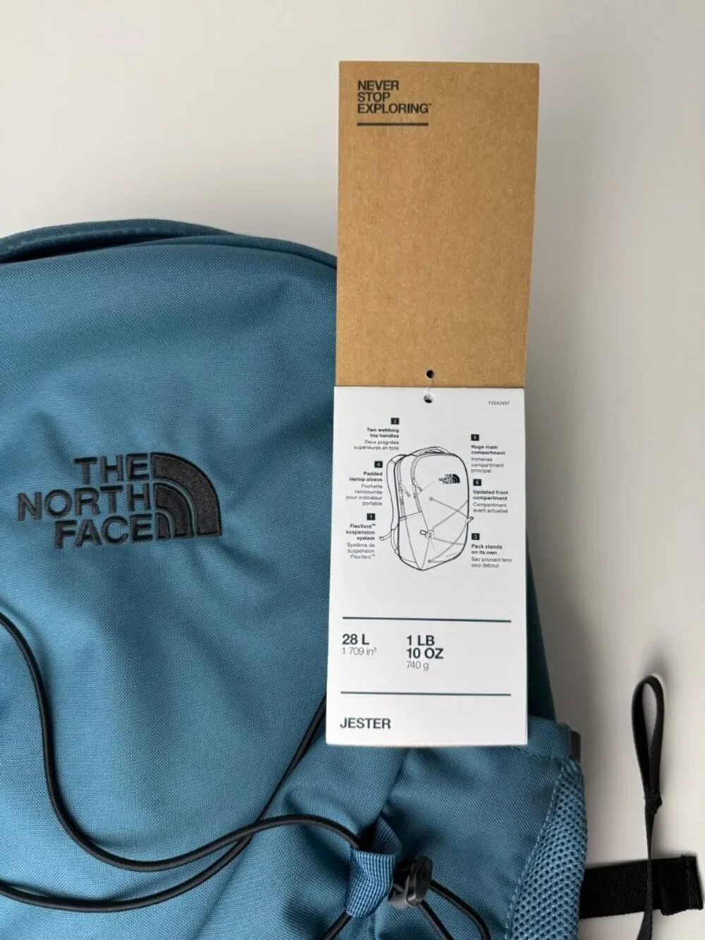 The North Face Unisex Jester Everyday Laptop Backpack Space/TNF Black 28L